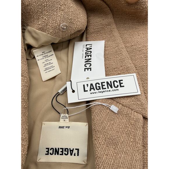 L'Agence 'Inez' Beige Cotton Cropped Blazer Size 2 - Picture 4 of 4